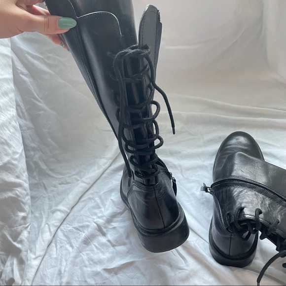 Sam Edelmen Franka Black Lace up Back Boots Size 6.5 - Picture 8 of 8